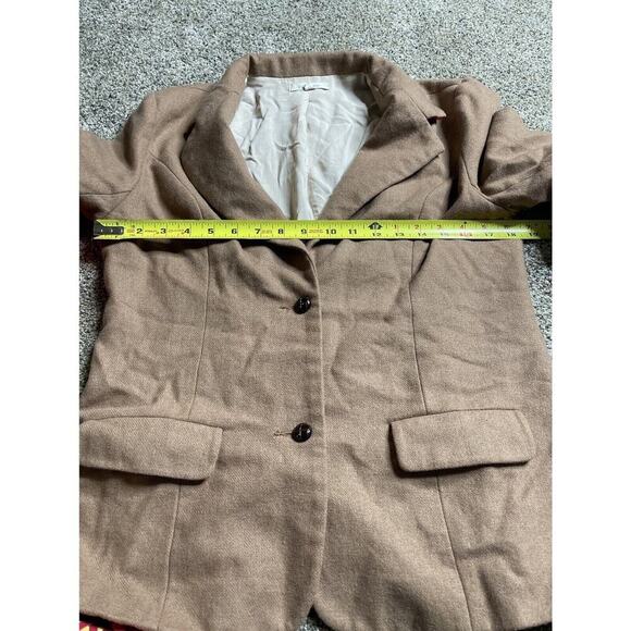 41 Hawthorn Blazer Women’s Medium Knit Brown Academia Preppy Red Elbow Patch - Picture 8 of 10